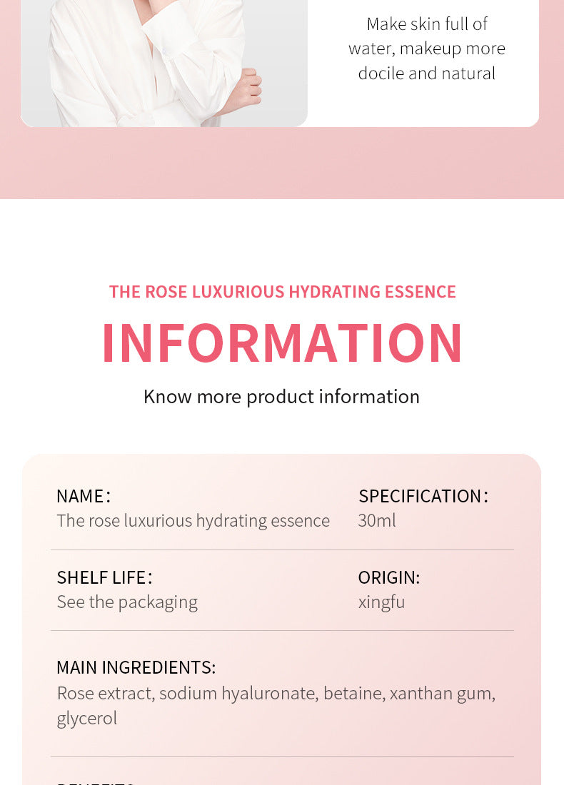 Full English Plant Essence Serum SADOER Aloe Vera Rose Chamomile Hydrating Moisturizing  Foreign Trade Wholesale