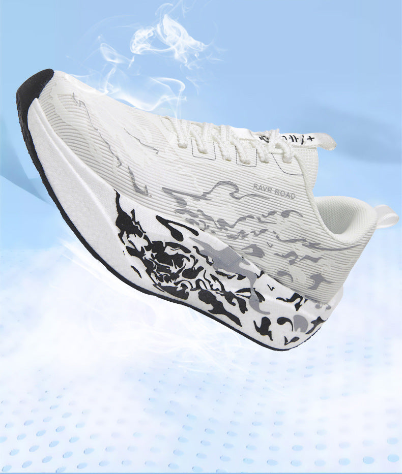 Autumn New Fashion Casual Double Mesh Thickened Sports Shoes with Real Carbon Plate High Elasticity Cushioning Marathon Lightweight Running Shoes