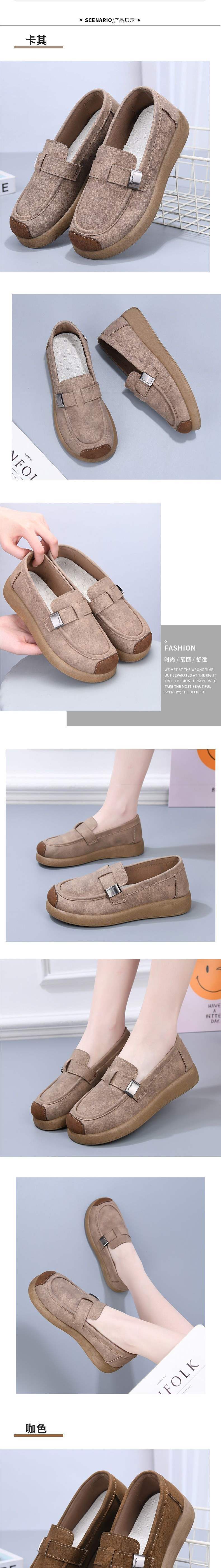 2025New Birkenstock Shoes for Women, Old North Cloth Shoes, Non-Slip Breathable Soft Sole, Non-Slip Mom Shoes, Spring Single Shoes