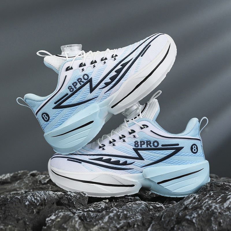 2025New Mesh Breathable Rotating Button Children's Shoes Student Training Running Shoes Red Rabbit Children's Mandarin Duck Sports Shoes