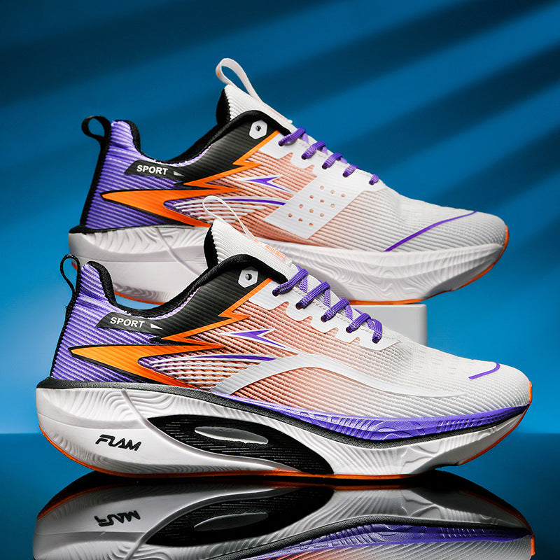 New Jogging Carbon Plate Running Shoes Men Women Couples Breathable Lightweight Marathon Training Outdoor Casual Sports Shoes