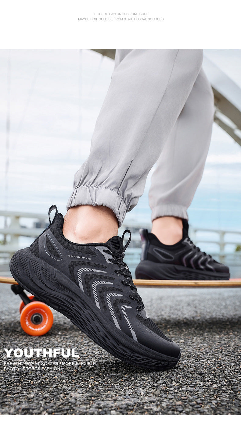 2025New Men's Shoes Lightweight Running Soft Sole Breathable Non-Slip Odor-Resistant Men's Mesh Outdoor Casual Shoes Sports Shoes