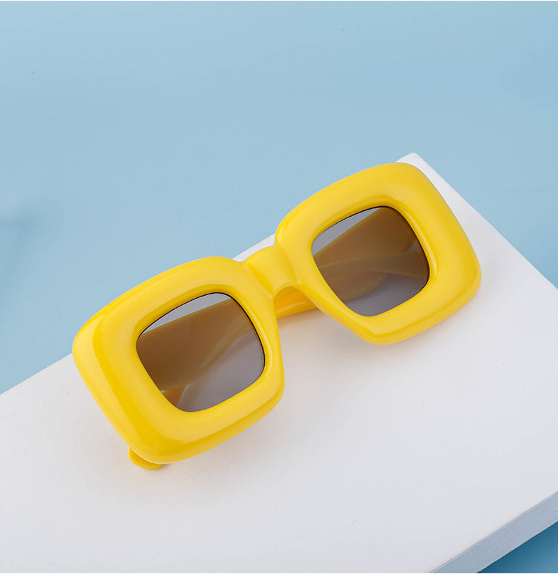 European and American Style Square Frame Sunglasses for Women Fashionable Quirky Sunglasses for Men Wholesale