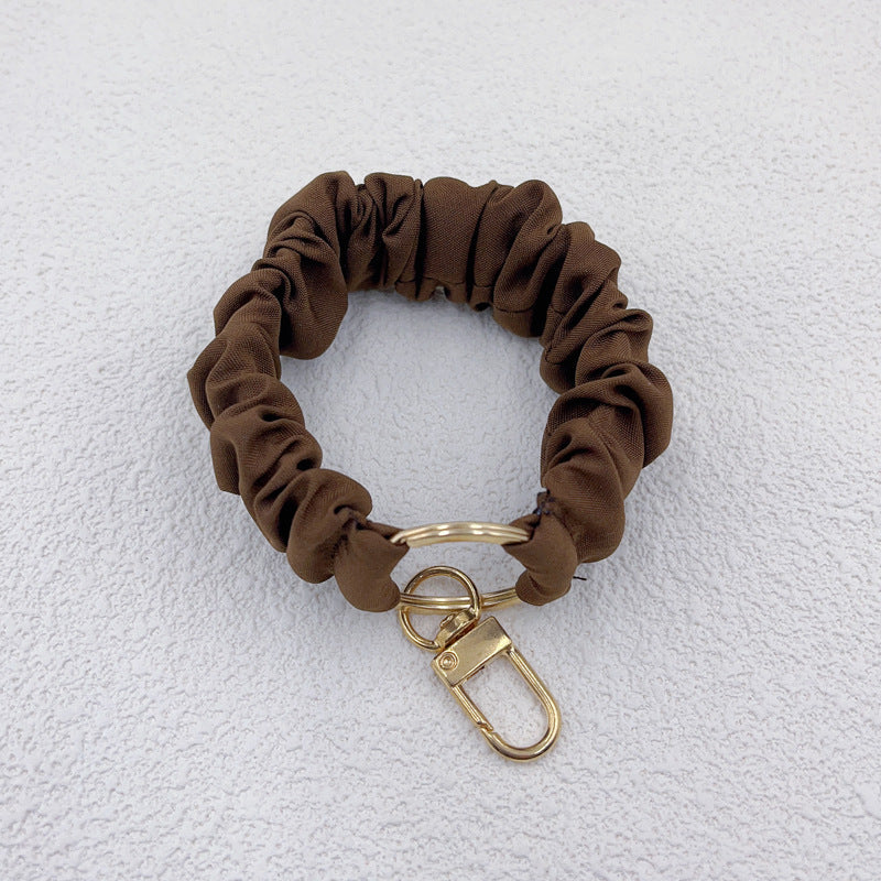 Pleated Large Intestine Phone Chain Hanging Ring Wrist Strap Fat Intestine Short Chain Lanyard Jewelry Keychain