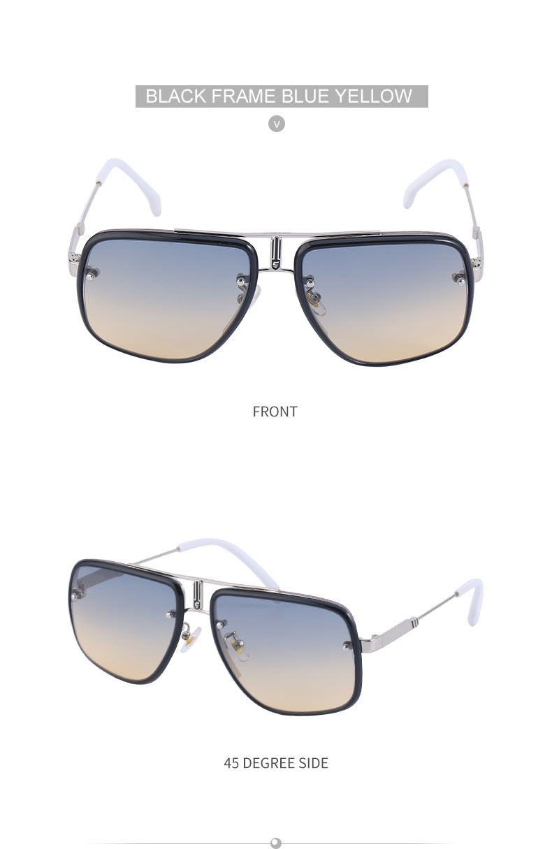 2025New Retro Square Frame Sunglasses for Men, High-End Driving Sun Protection Glasses shades