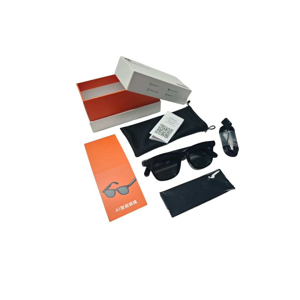 Factory Wholesale Supply ai Smart Glasses1200w Camera with Photo Shooting, Live Streaming Support, Long Battery Life, Dual Microphone Noise Reduction