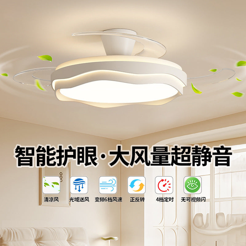 Invisible Fan Lamp Restaurant Chandelier2025New high-end fan light Zhongshan lighting for living room and bedroom ceiling fan light
