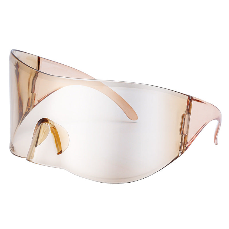 Outdoor Cycling Mercury Sunglasses for Women, European and American Style, Large Frame, Sun Protection Sunglasses for Men, Sports Windproof Glasses shades