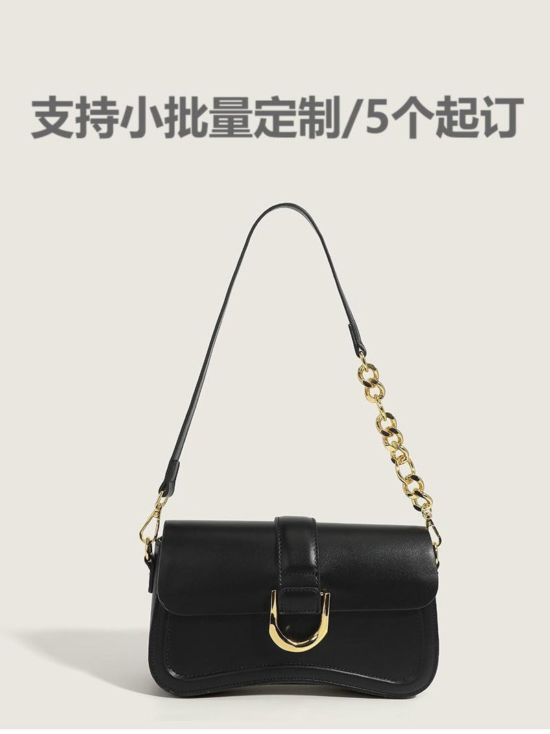 Versatile Texture New Baguette Bag Retro Fashion Elegant Versatile Shoulder Underarm Bag Crossbody Women's Bag