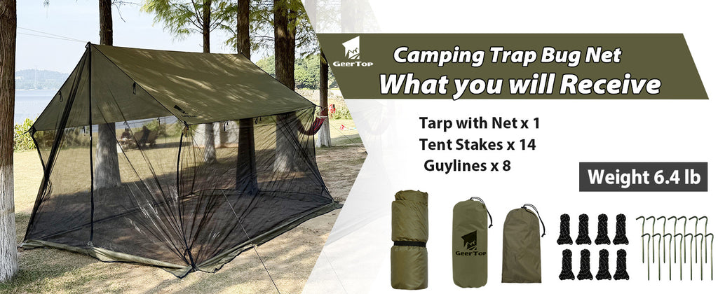 New Canopy Tent Outdoor Camping Picnic Sunshade Rainproof Mosquito-proof Camping Canopy Large Space