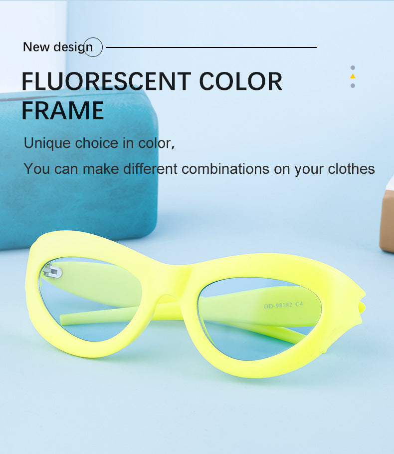 European and American Millennium Y2K Cat Eye Sunglasses Women's Cycling Windproof Sunglasses Women's Glasses Wholesale sunglasses