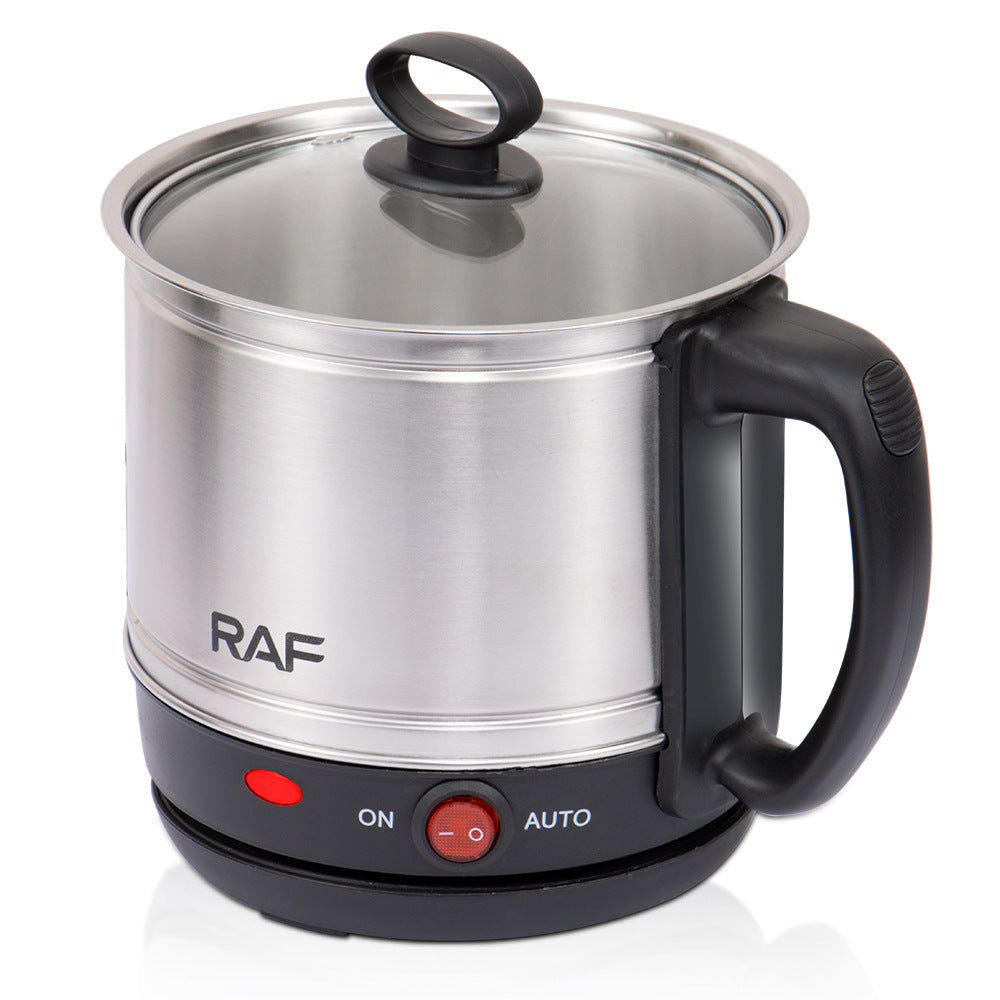 RAF Portable Stainless Steel Electric Kettle for Home Use, Single Person Electric Cooking Cup, Integrated Instant Noodle Pot, Electric Cooking Pot
