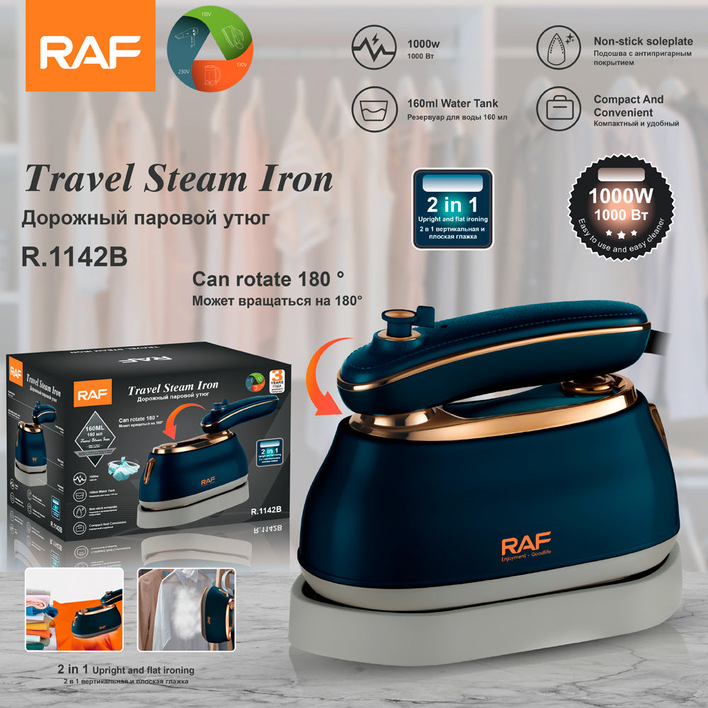RAF EU Standard Handheld Steam Iron Portable Garment Steamer Home Business Travel Mini Iron