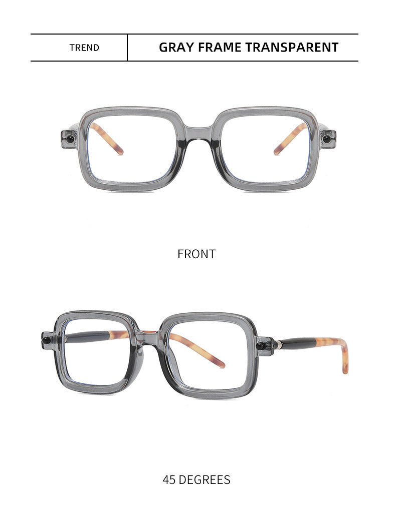 New Thick Frame Sunglasses for Men, European and American Style Square Frame Sunglasses, Retro Blue Light Blocking Sunglasses for Men, Wholesale