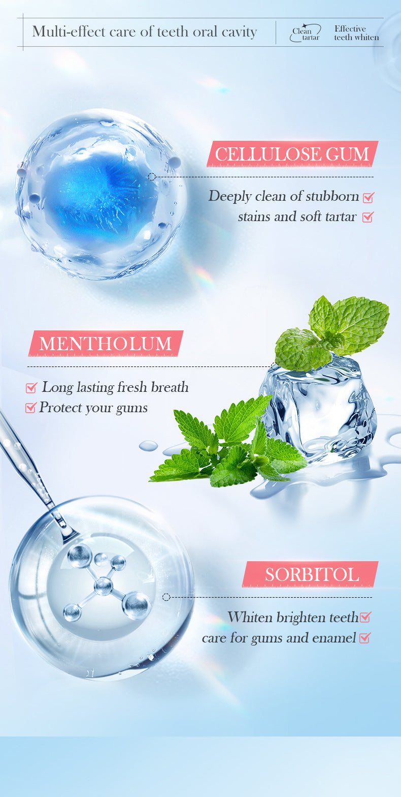 Rose Salt Brightening Stain Removal Toothpaste SADOER Oral Teeth Gum Care Plant-Based Toothpaste  Wholesale