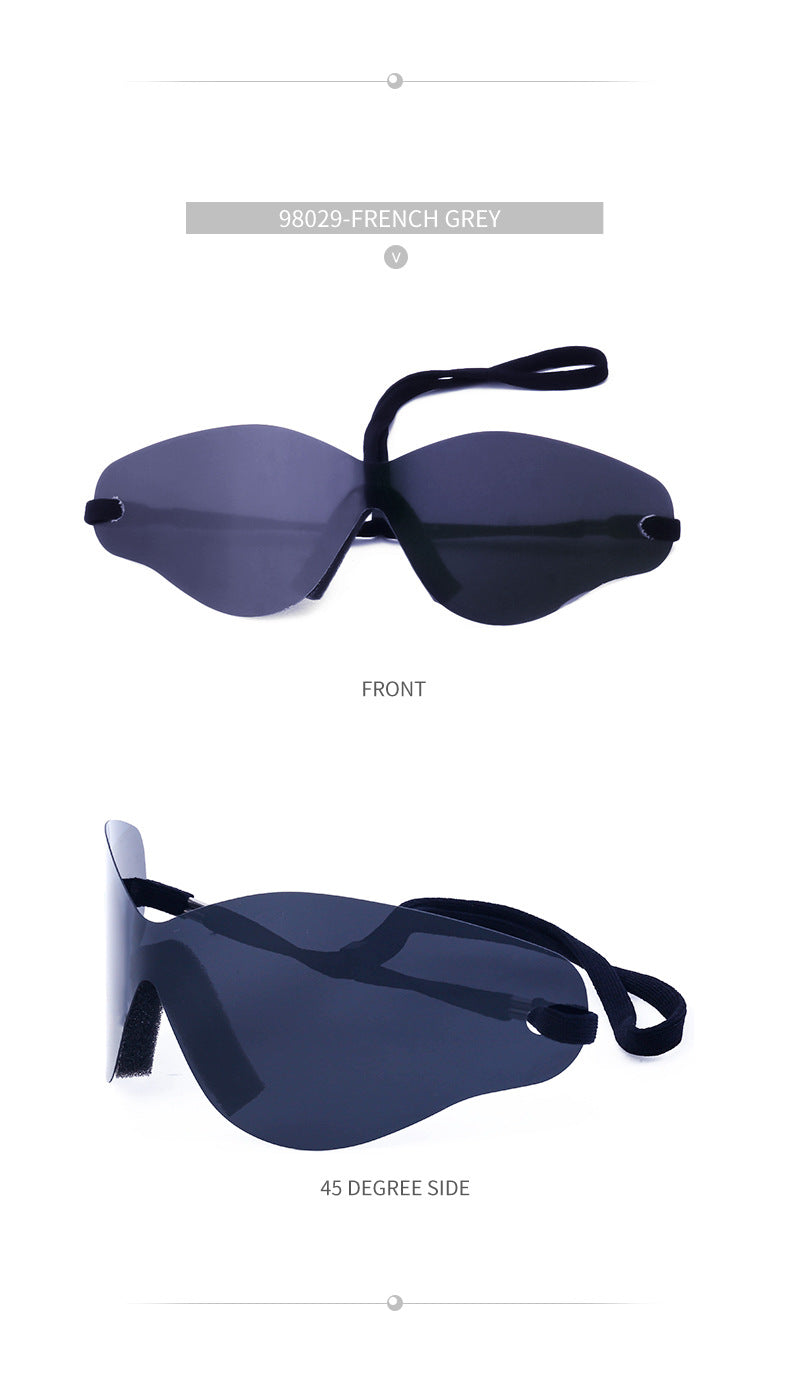 Big talker Y2K Sunglasses for Women, Sun Protection, Cycling, Sports, Windproof, Sunglasses, European and American Style, Frameless, One-piece Glasses, Men's Glasses