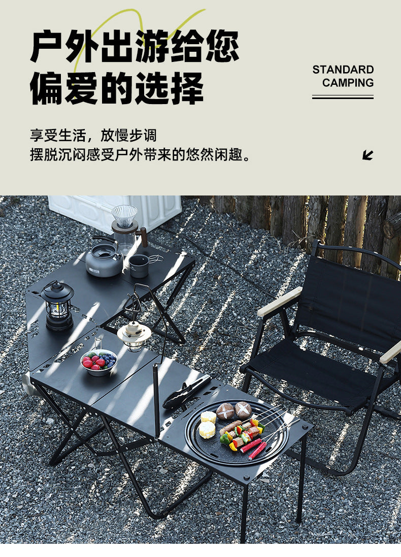 Multifunctional Patchwork IGT Tactical Table Outdoor Portable Folding Table Camping Equipment Splicable Lightweight Table