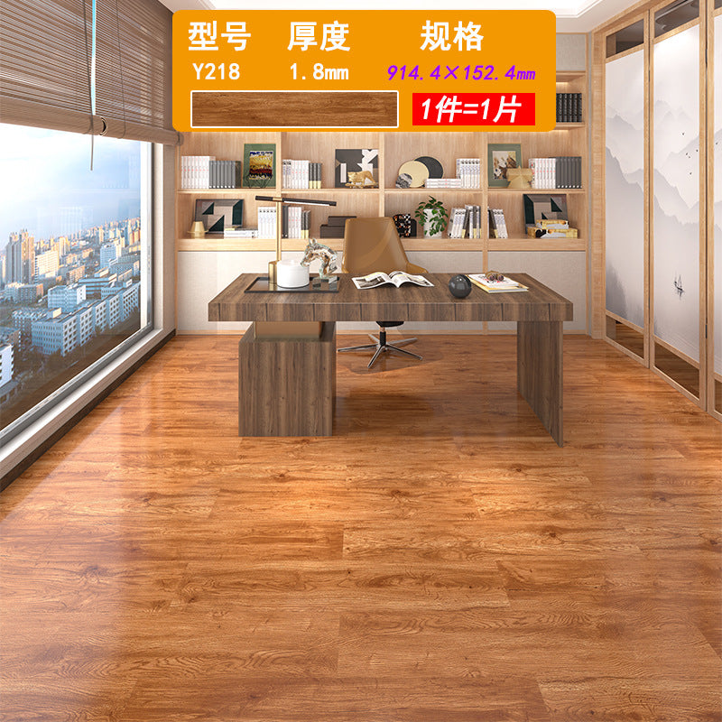 PVC Plastic Floor Stickers Self-Adhesive Wood Grain Cement Floor Stickers Special for Bedroom Waterproof Non-Slip Floor Renovation Chinese Style