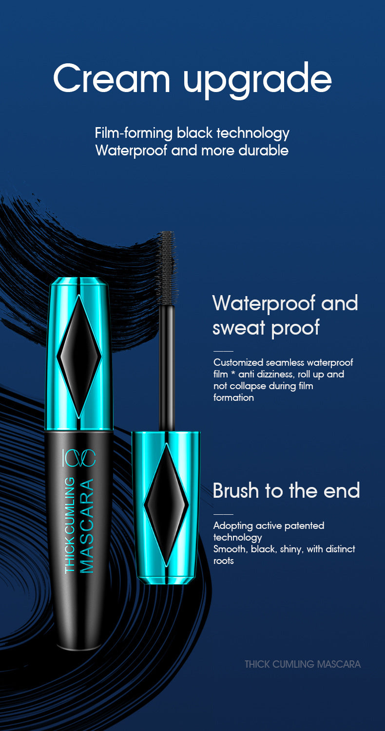 Mascara Waterproof Non-Smudge Lengthening Thick Curling Eyelash Version European Daily Use Makeup