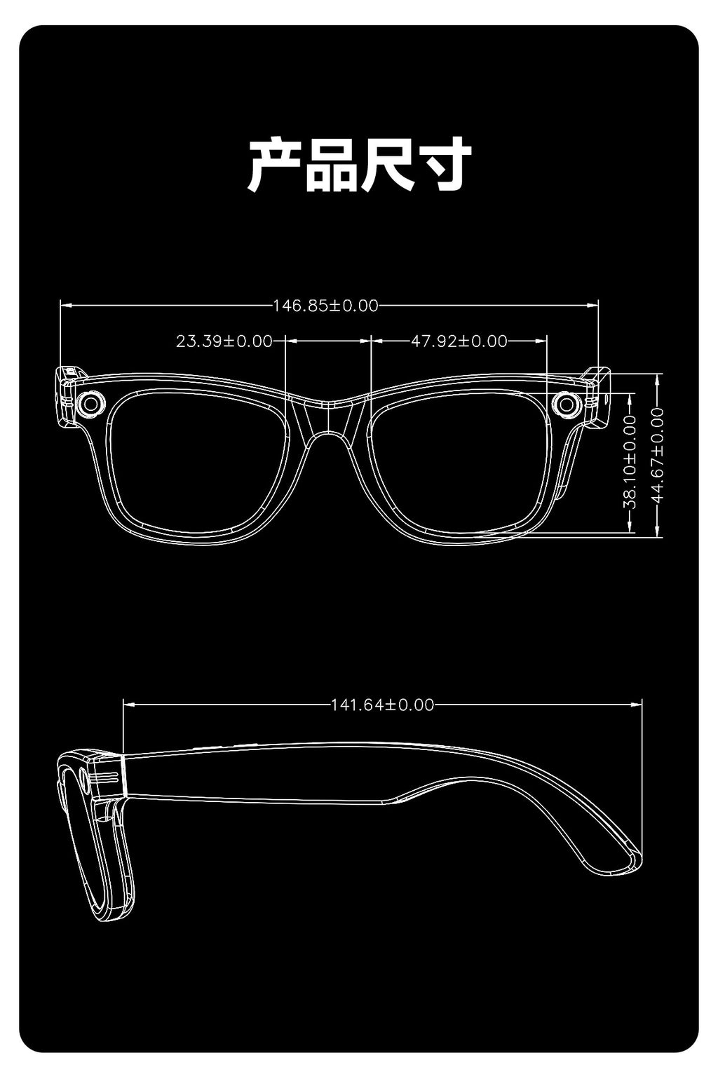 【Upgraded Version】Ai Smart Glasses Shooting800W Pixel HD anti-shake dual noise reduction sunglasses with camera