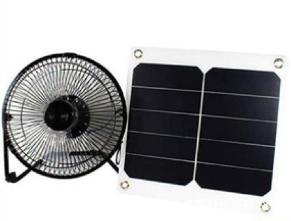 Portable10W sunpower Solar Panel Fan RV Travel Car Outdoor Camping Pet Chicken Coop Ventilator