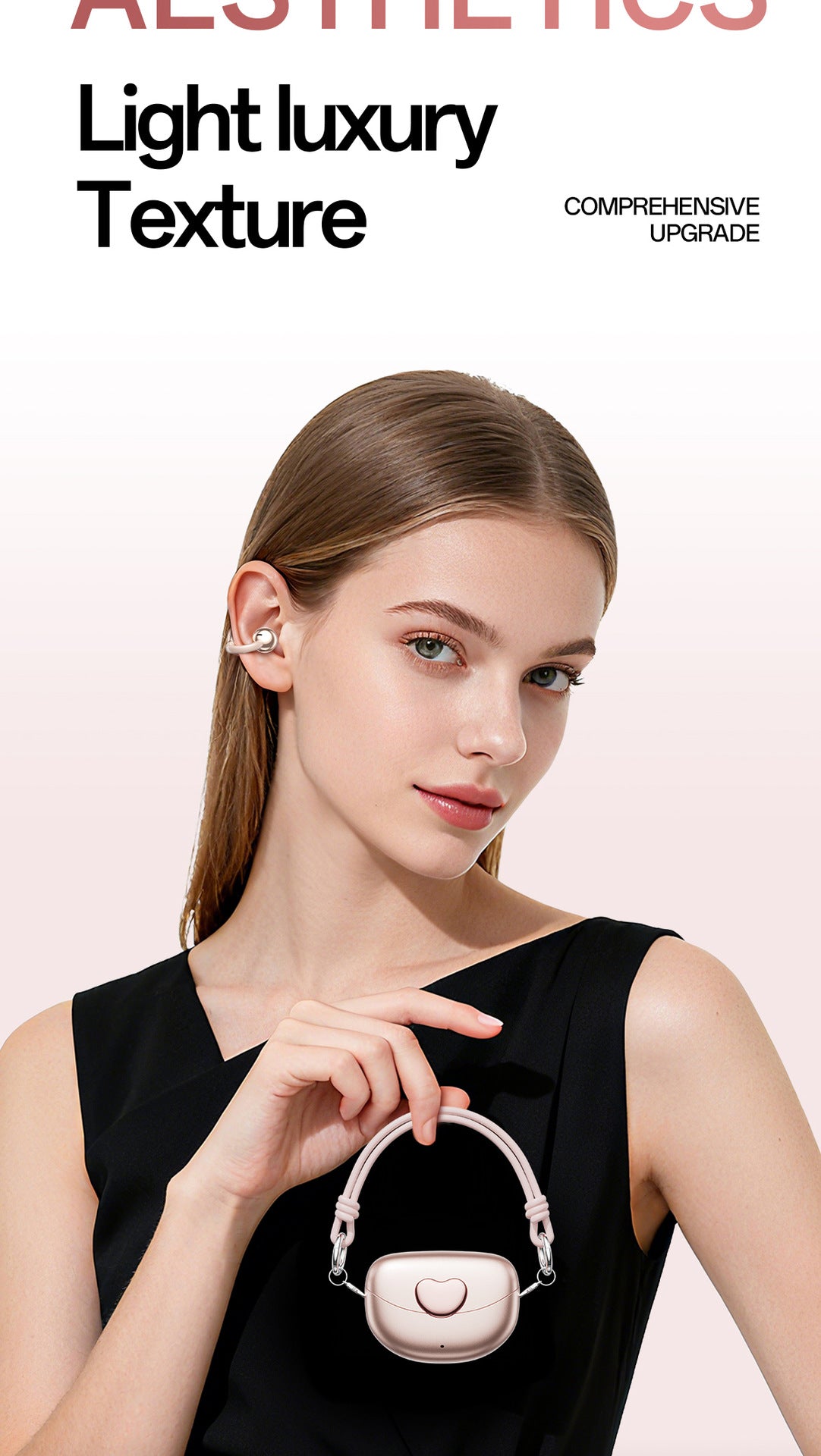 New E-commerce Model M106Simple Heart Long Battery Life High Appearance Mini Bag Style Wireless Bluetooth Earphones