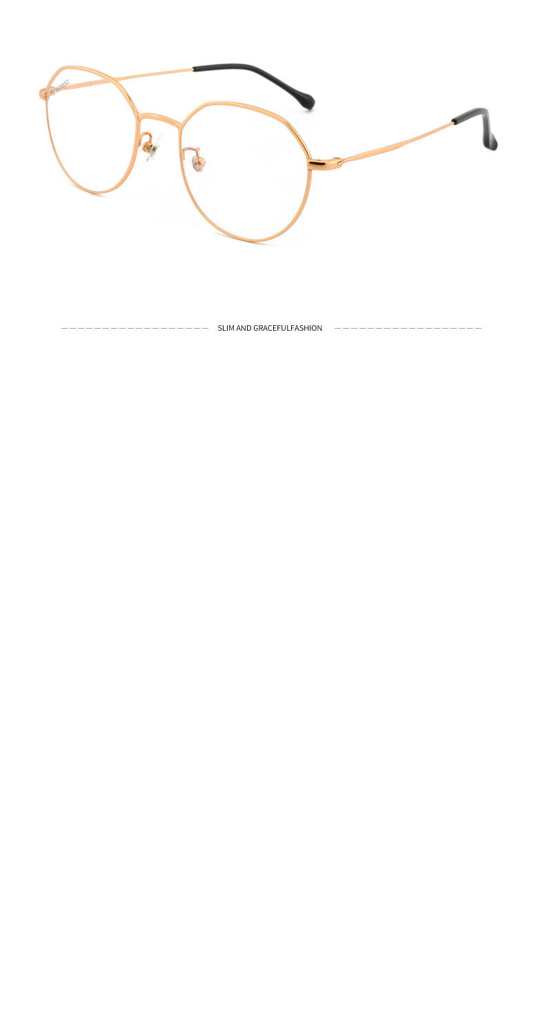 Fashion Retro Half Titanium Eyeglass Frame Shenzhen IP Electroplated High Quality Frame Unisex Glasses Minimalist Metal Frame