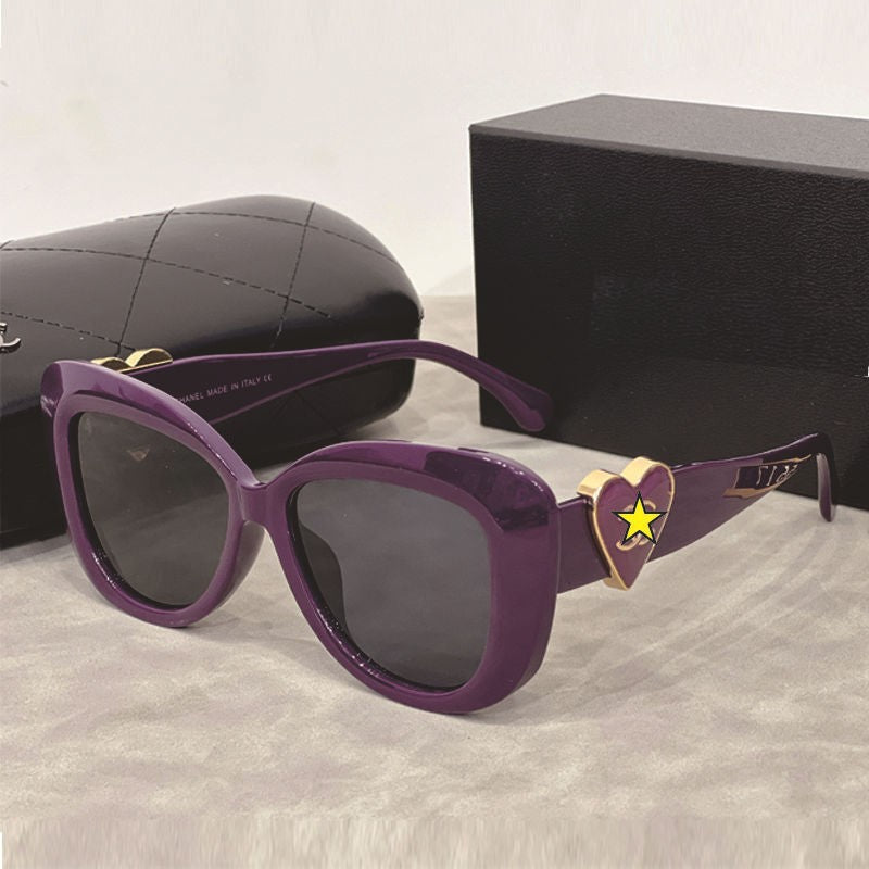 24New Chanel Large Frame Women's Fashion Personality Sunglasses European and American Hot Girl Style Sunglasses Wholesale sunglasses