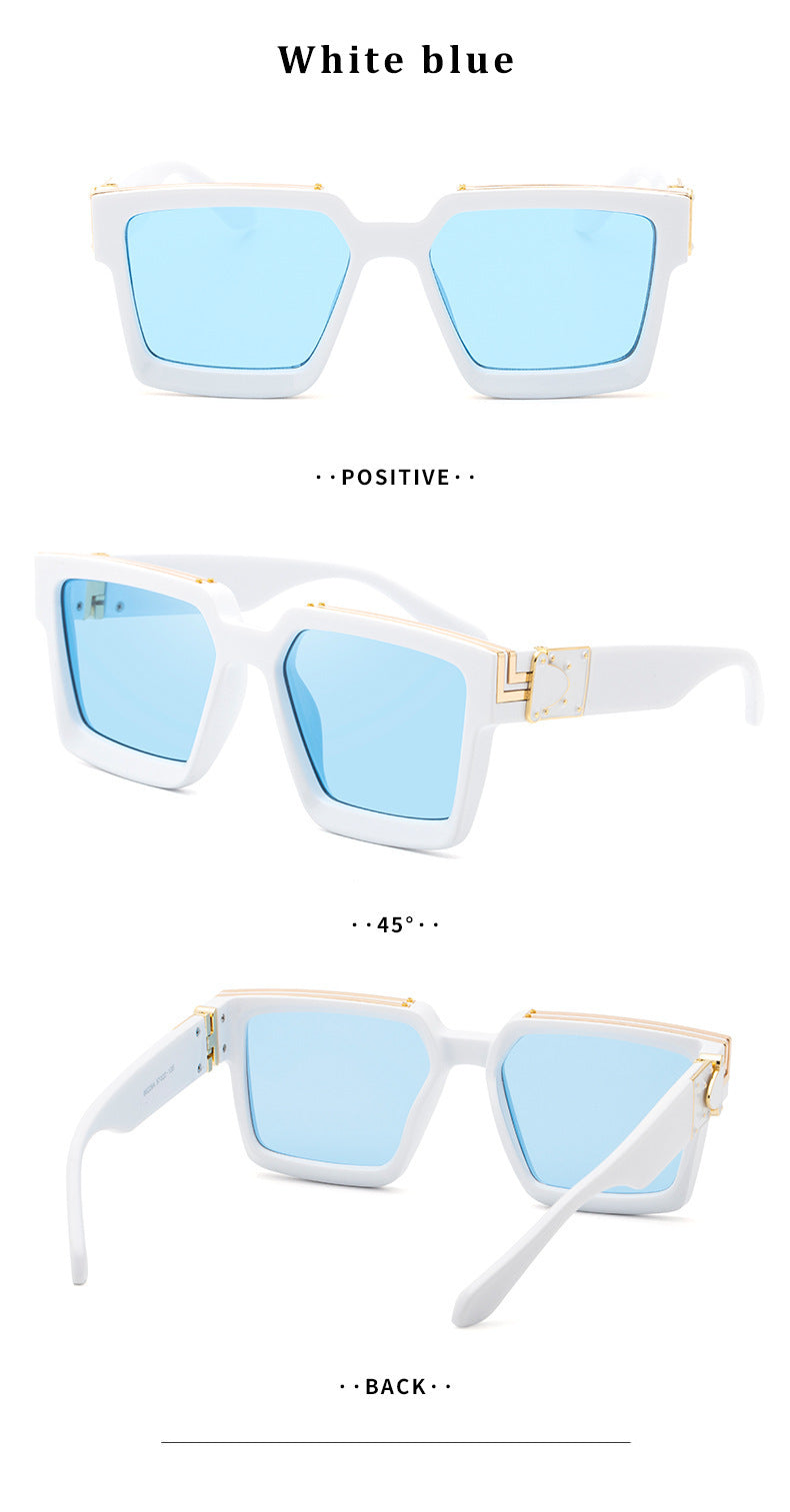 86229Large Frame Sunglasses for Women, European and American Internet Celebrity Style, 0k Fashionable Rich Men's Sunglasses sunglasses