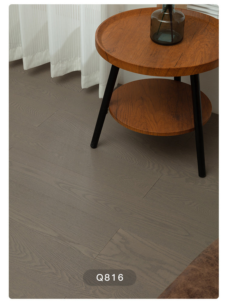 1.2mm White Ash Natural Wood Veneer New Three-Layer Solid Wood Composite Floor Heating Home Eco-Friendly Flooring Package Installation for Entry