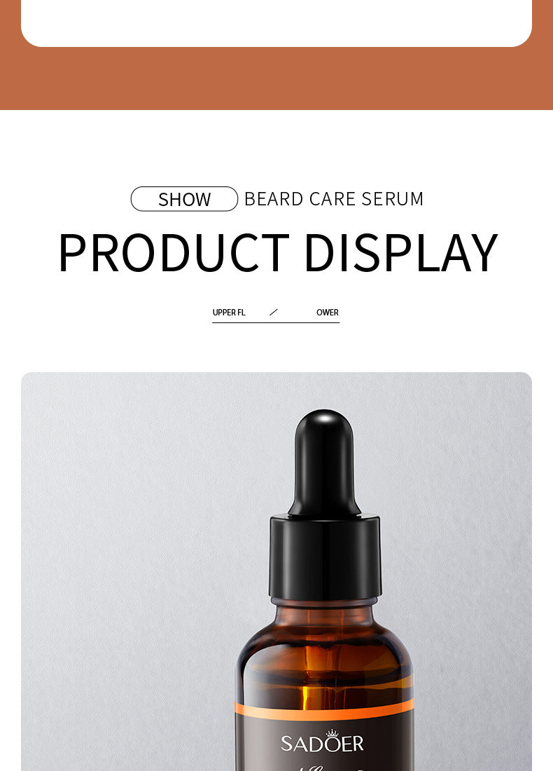 Full English Beard Care Serum SADOER Men's Beard Care Solution30ml  Foreign Trade Wholesale