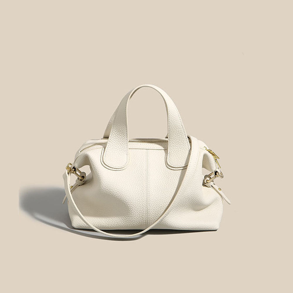 Guangzhou Bag High-End Genuine Leather Women's Bag Large Capacity Dumpling Bag Soft Top Layer Cowhide Handbag Single Shoulder Crossbody Bag