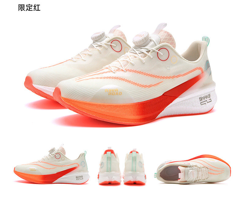 Red Rabbit8PRO Full-length Carbon Plate Men's and Women's Youth Racing Breathable Mesh Running Shoes Rotating Buckle Shock-absorbing Sports Shoes