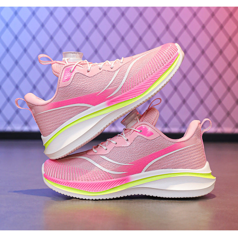 Men's and Women's Children's Running Shoes Lightweight Soft Sole Night Light Kids Shoes Men's Racing Student Mesh Sports Shoes Non-Slip Sole