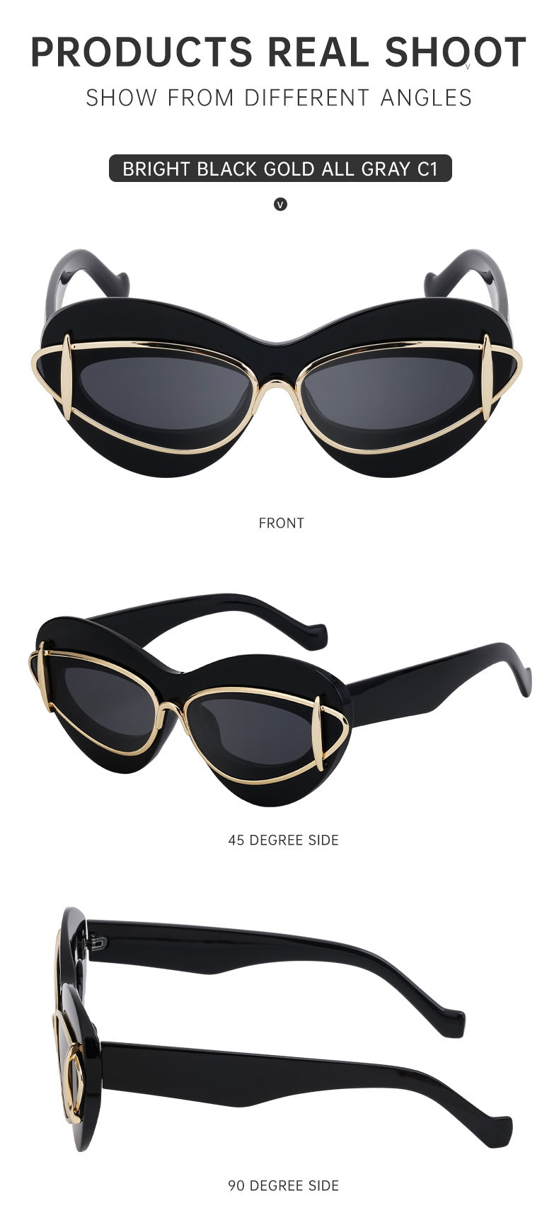 New European and American Fashion Cat Eye Sunglasses for Women Driving, Same Style as Internet Celebrities Y2K Trendy Small Frame Sunglasses sunglas