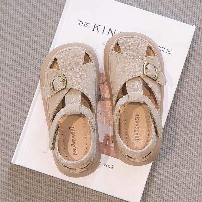 Girls' Closed-Toe Sandals Summer Style Children's Shoes2025Summer Beach Shoes Fashionable Princess Sandals