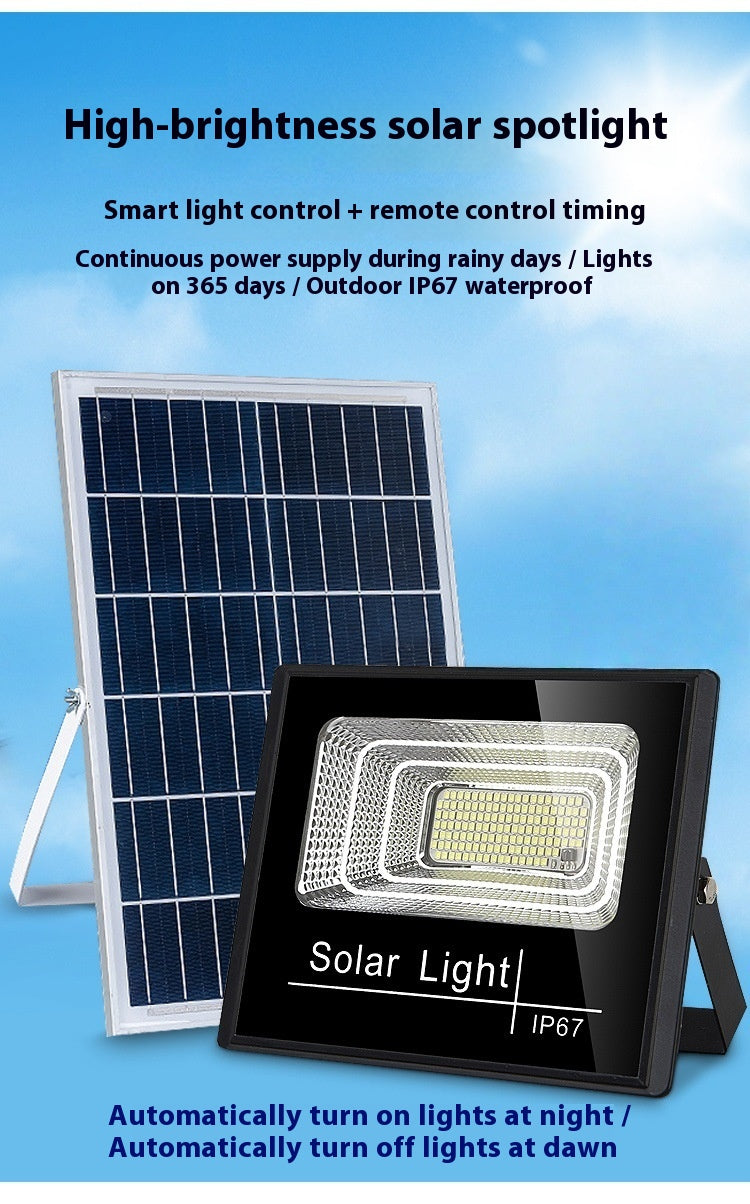 IP67 Waterproof 100W/200W/300W Smart Auto-Darkening ABS Split Solar Floodlight Outdoor Lighting