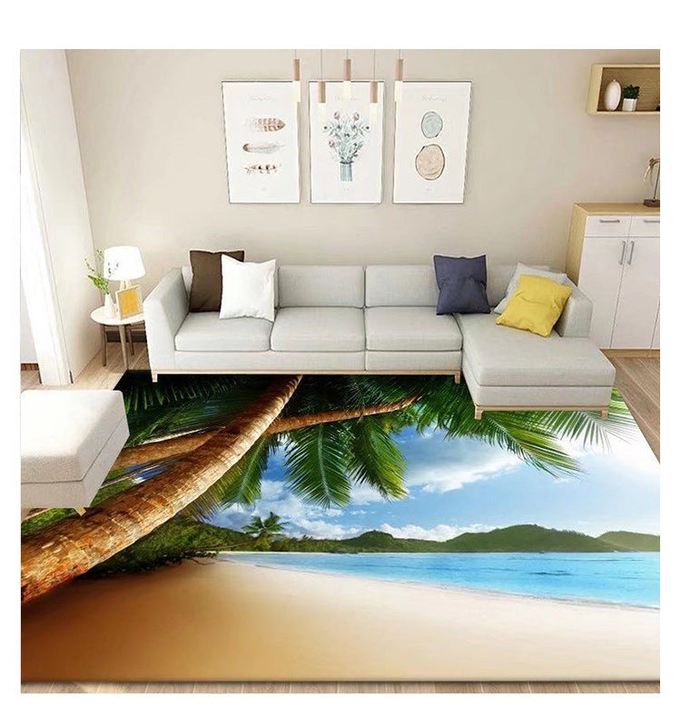 Living Room Carpet Stain-Resistant Easy to Clean Sofa Coffee Table Rug Home Insulation Silent Simple Style Non-Slip Crystal Velvet Carpet