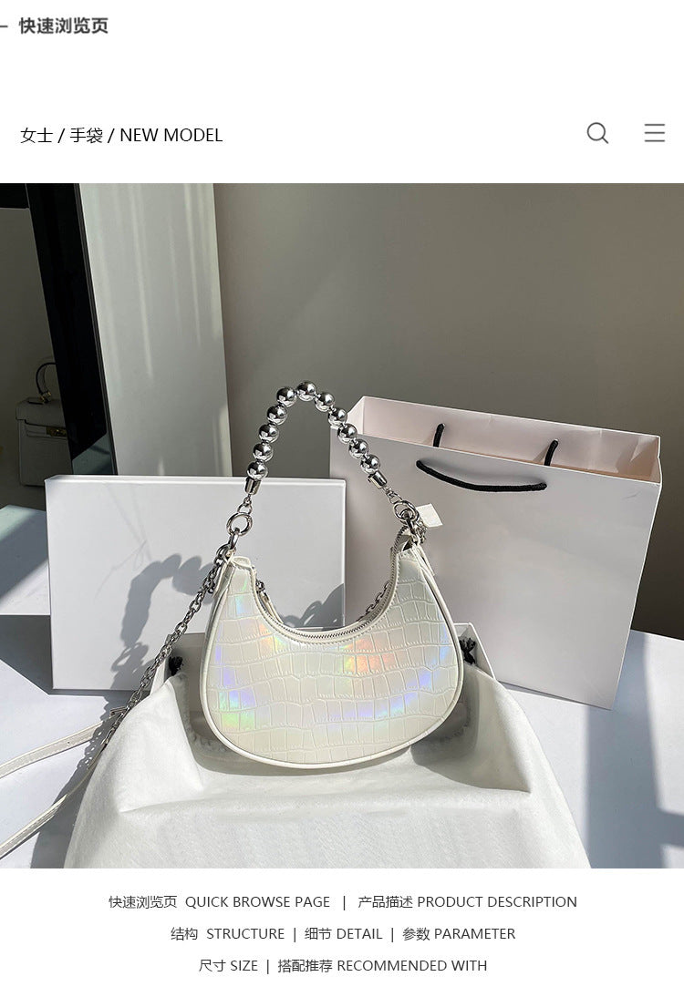 Spring ins Niche New Style Underarm Bag Versatile New Single Shoulder Crossbody Bag for Women Light Luxury Stone Pattern Women's Bag