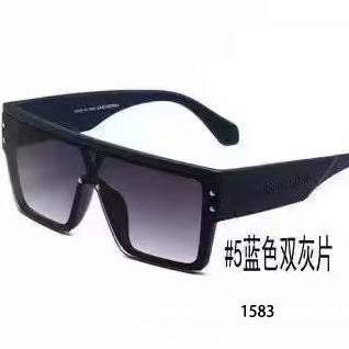 Donkey House1583European and American One-Piece Fashion Personality Sunglasses for Women, White Mercury Print Trendy Sunglasses for Men