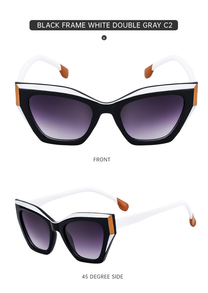 European and American Fashion Cat Eye Sunglasses for Women Hollow High-end Sunglasses Wholesale Glasses sunglasses