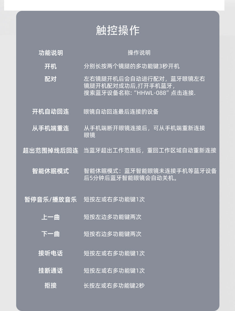 Factory Direct Supply ai Translation Bluetooth Glasses Smart Multi-Language Meeting Call Office Special Hot Sale