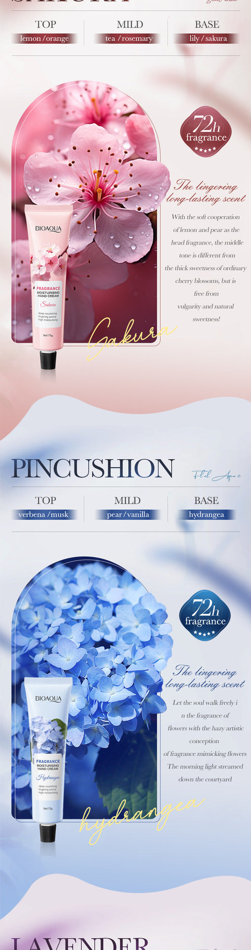 Full English Fragrance Moisturizing Hand Cream Set BIOAOUA Autumn and winter moisturizing hand cream  foreign trade wholesale