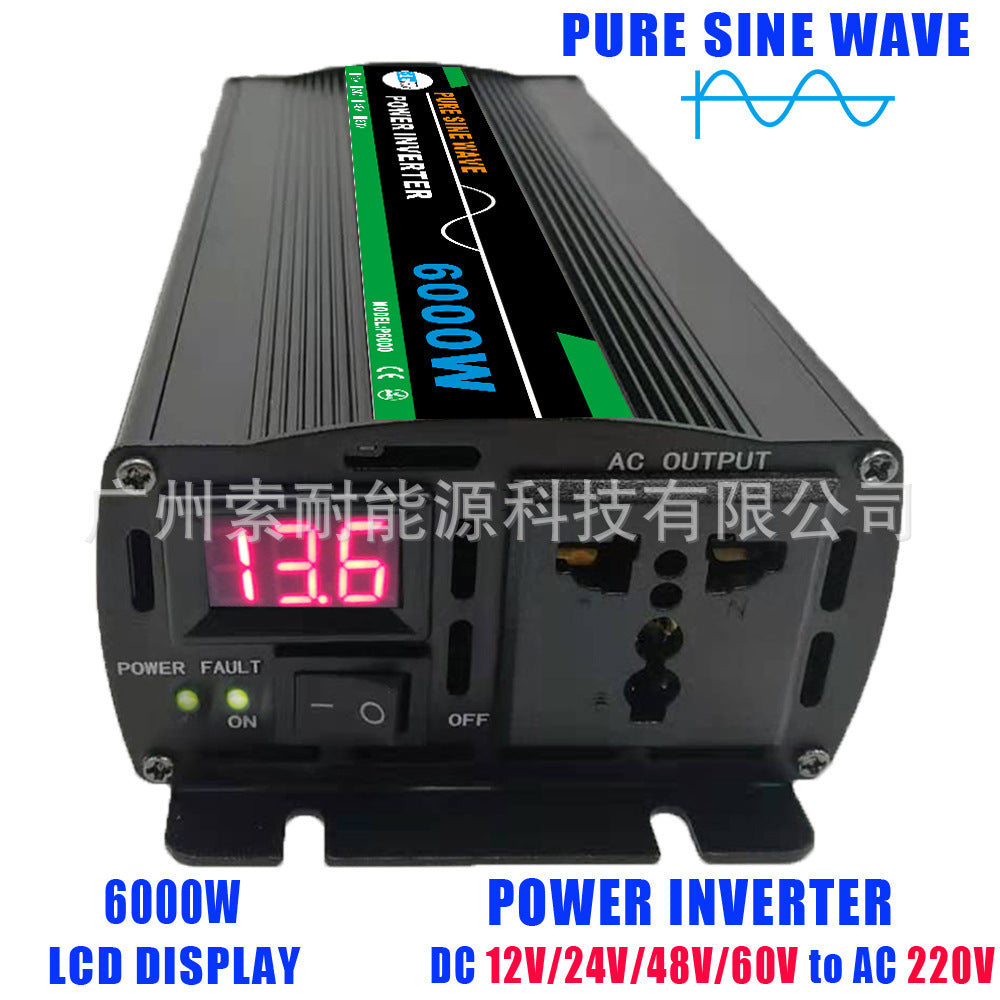 1000W Pure Sine Wave Inverter DC12V/24V/48V/60V Turn AC220V Platform Wish Export