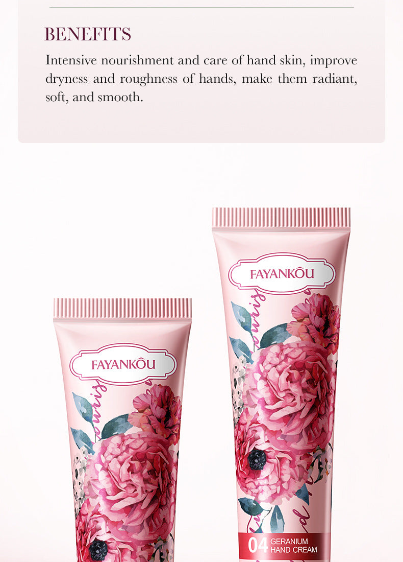Full English Plant and Fruit Hand Cream FAYANKOU Moisturizing Autumn and Winter Anti-Dry Crack Hand Cream  Foreign Trade Wholesale