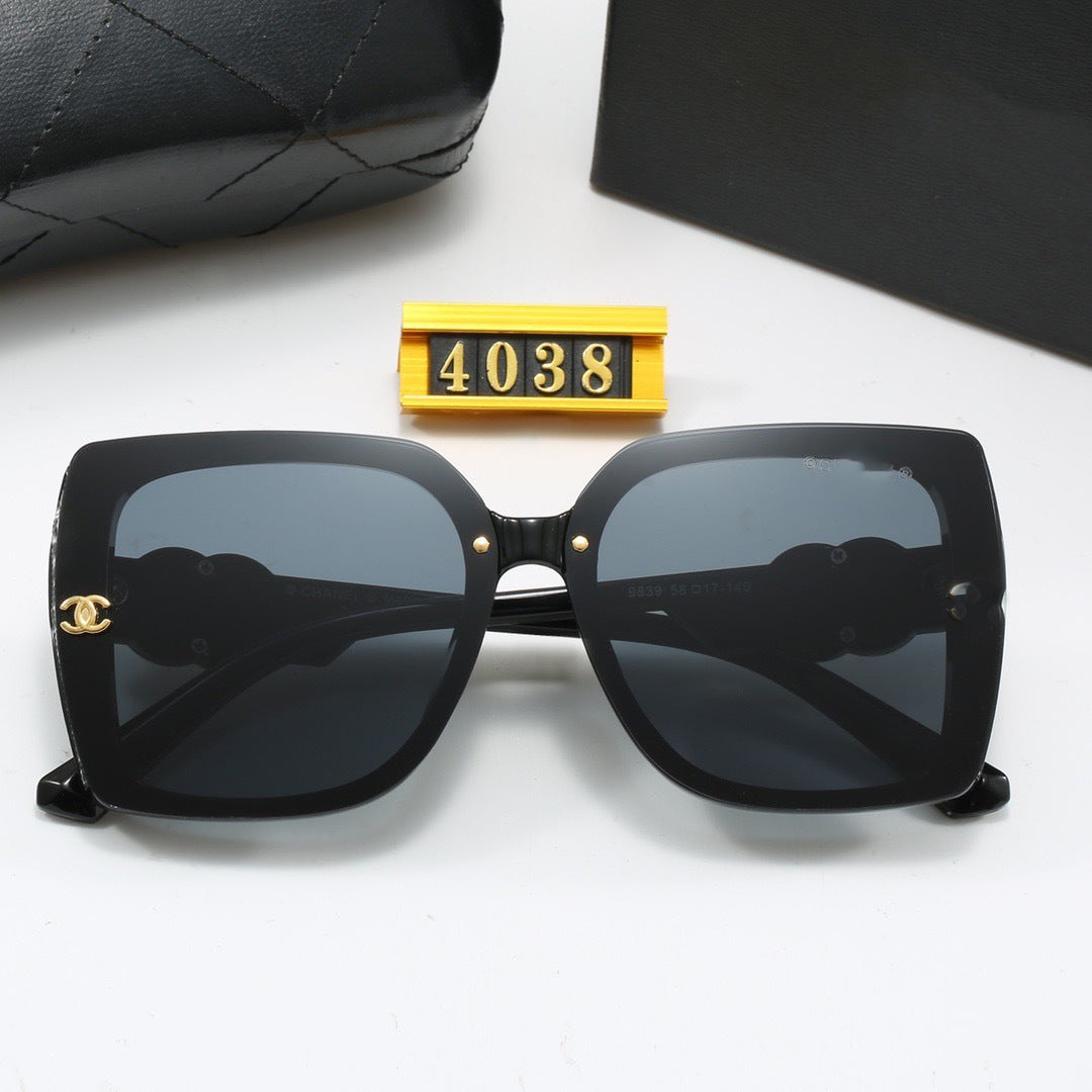 Xiangjia New Large Frame Glasses Fashion Trend Street Style Sunglasses Outdoor Travel UV Protection Sunglasses