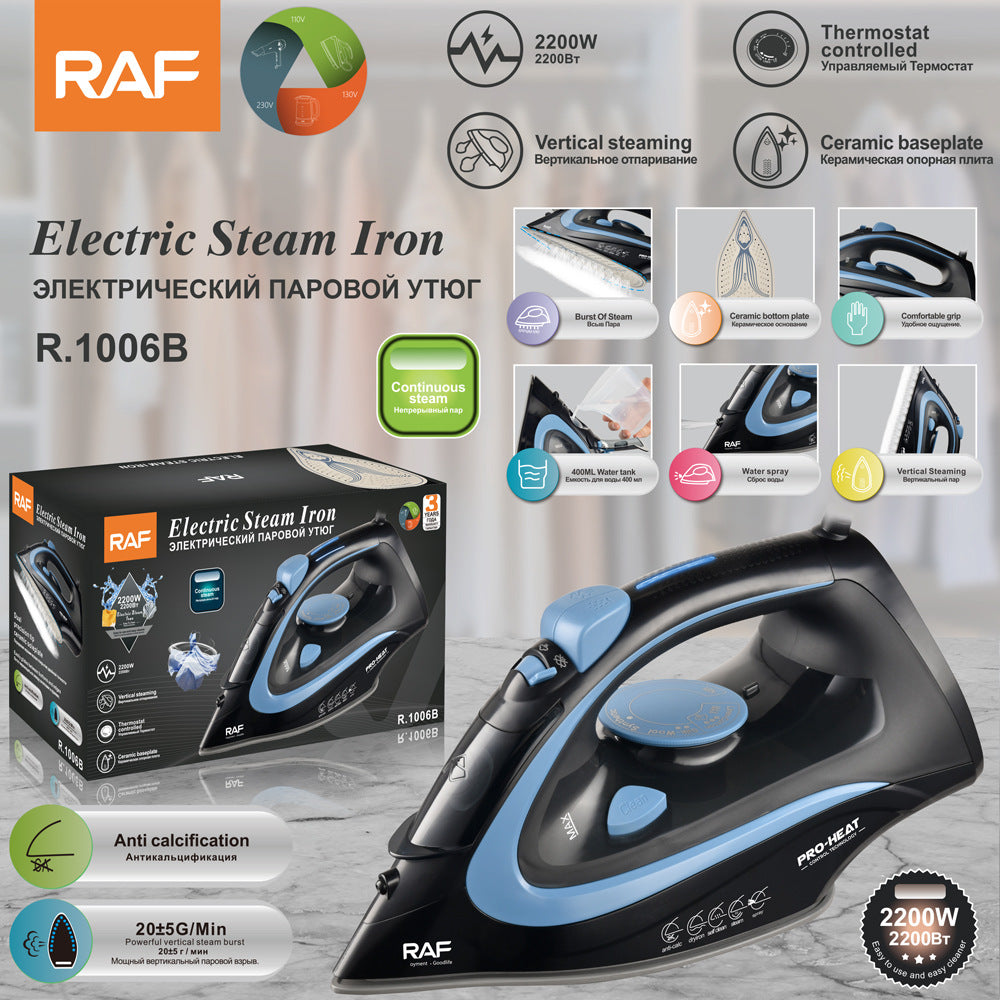 RAF European Standard Household Handheld Steam Electric Iron Multi-Functional Ironing Machine Portable Small Clothes Ironing Machine1006
