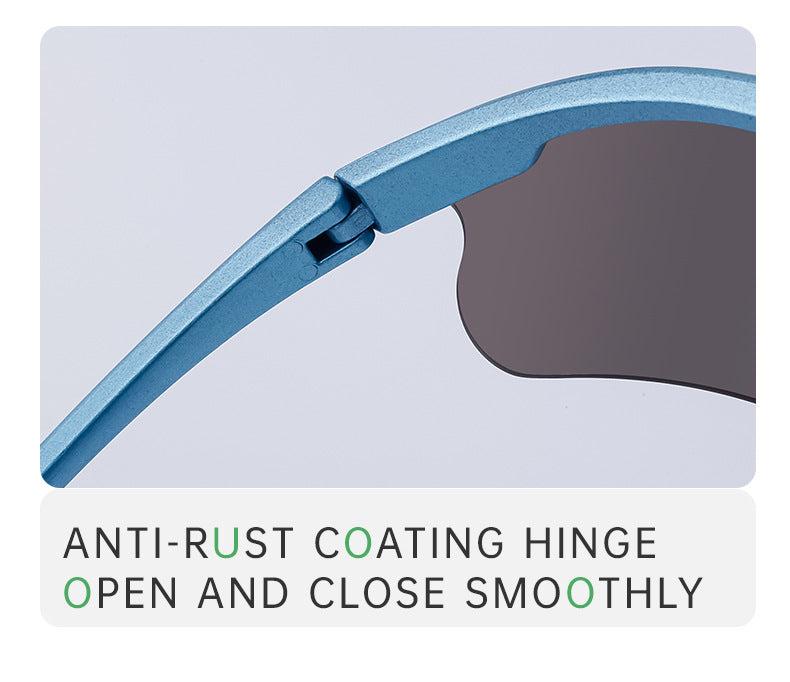 European and American Style Half-Frame Cycling Sunglasses Windproof Sunglasses for Women Personalized Outdoor Sports Running Glasses Eye Protection for Men