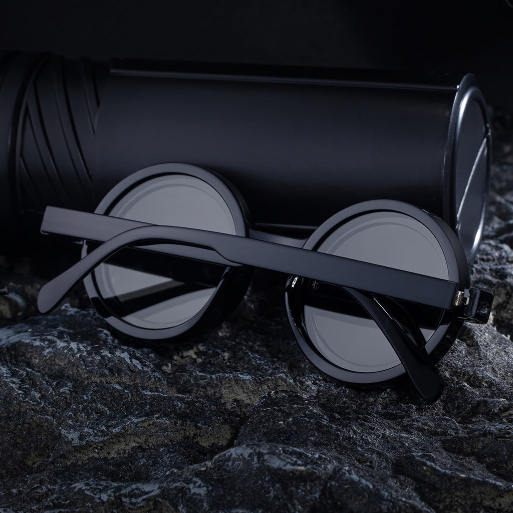 Nighttime Driving Glasses Round Frame ND Adjustable Zoom Men's Sunglasses2025New Polarized Sunglasses