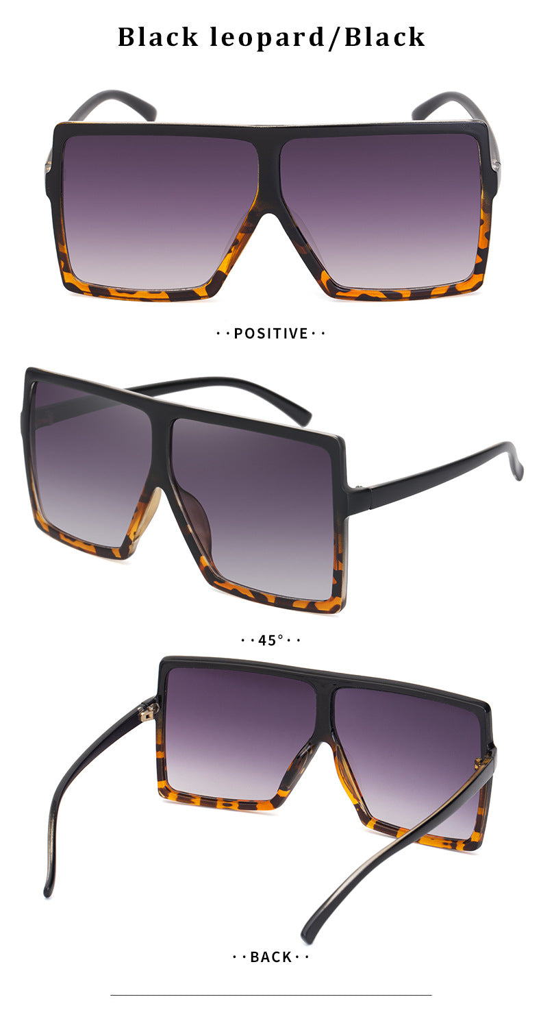 Large Frame UV Protection Sunglasses17059European and American Fashion Internet Celebrity Sunglasses for Women Trendy sunglasses